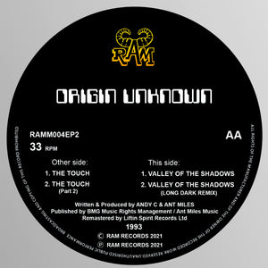 Origin Unknown - Valley of the Shadows / The Touch (Includes Remixes)